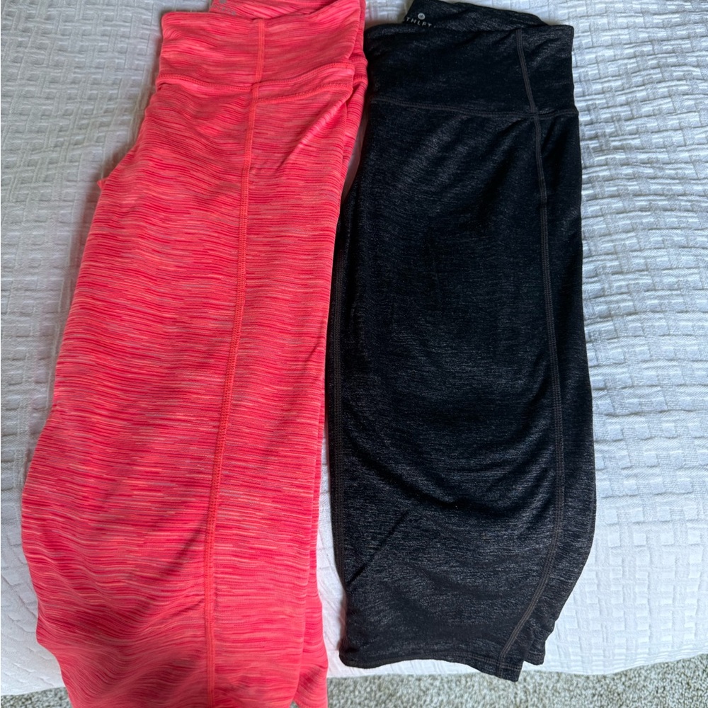 Pink and Black Athletic Leggings